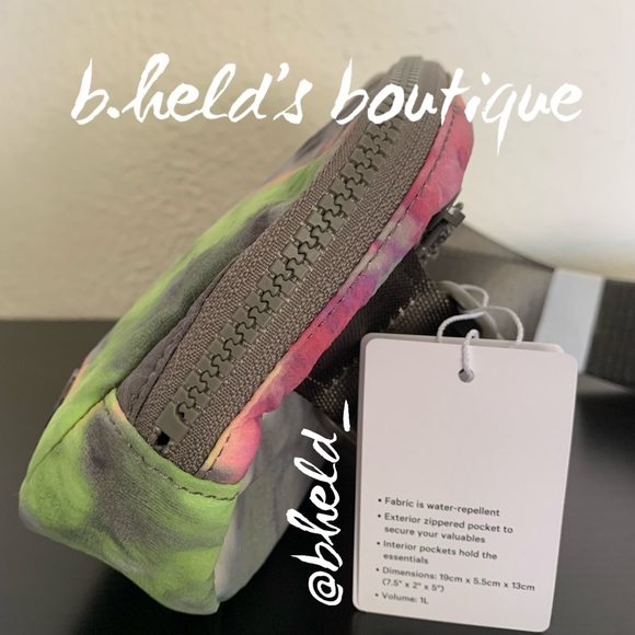 lululemon Everywhere Belt Bag in Hyper Dye Multi/Rover Pink Green (1L) New NWT - Picture 4 of 15